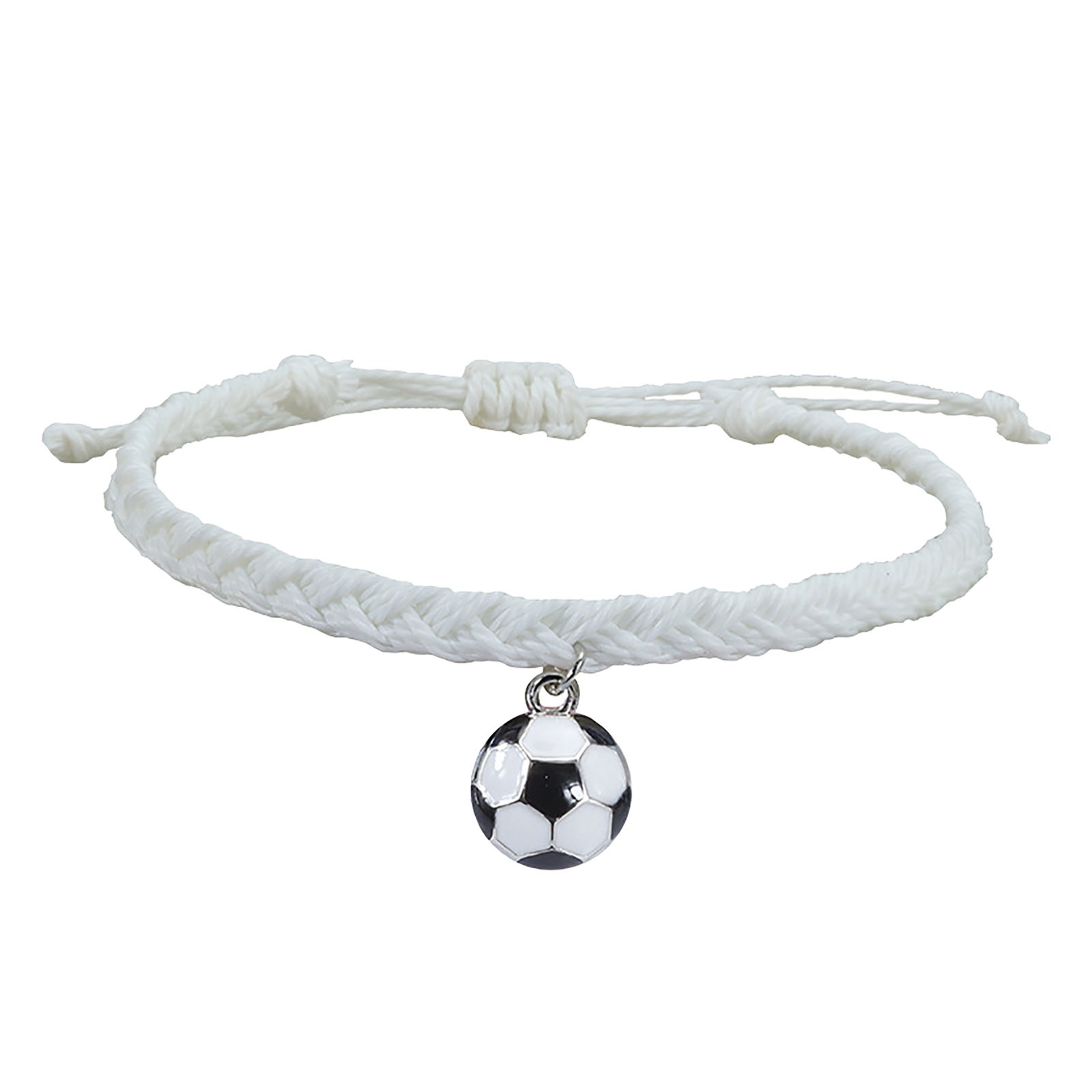 thumbnail image 2 of Pulseras de Fútbol Charm Favors Fútbol Negro Rojo Blanco Marrón Pulseras de Fútbol Cuentas Ajustable Inspirational for Teens Adults Sport Birthday Football Favors For, 2 of 2